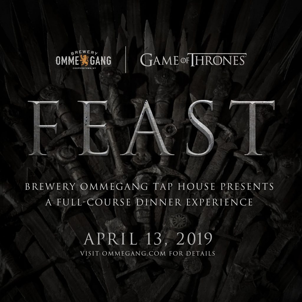 brewery ommegang tap house feast game of thrones beer dinner