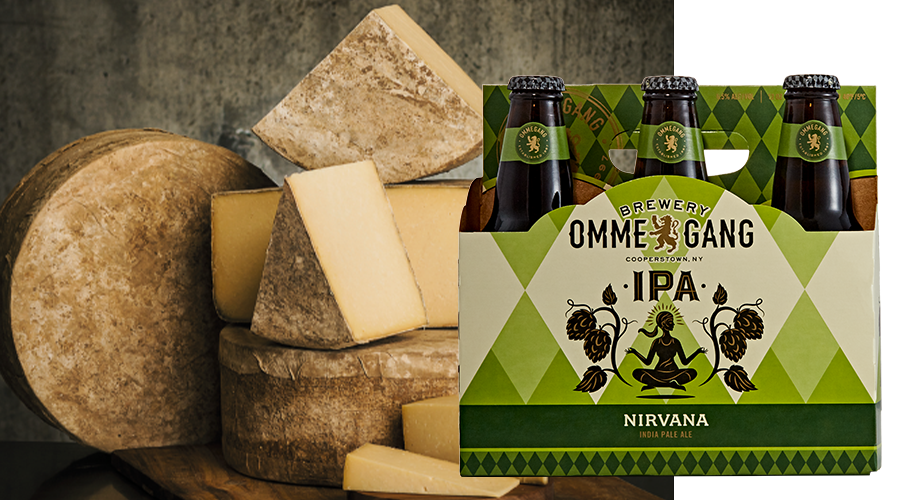 Pair Ommegang Nirvana with Jasper Hill Farm Clothbound