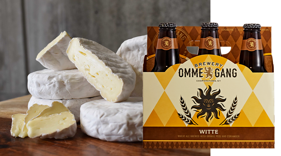 Pair Ommegang Witte with Jasper Hill Farms Little Hosmer