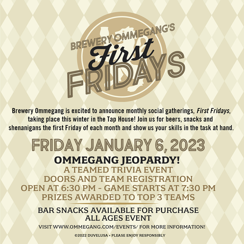 Jeopardy at Brewery Ommegang in January