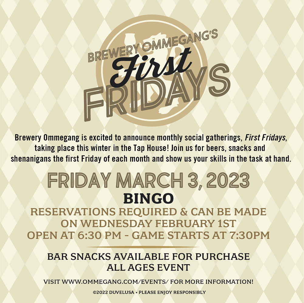 First Fridays Night time bingo!