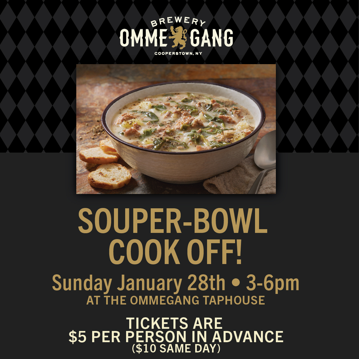 Souper Bowl Cook-off at The Ommegang Tap House Restaurant